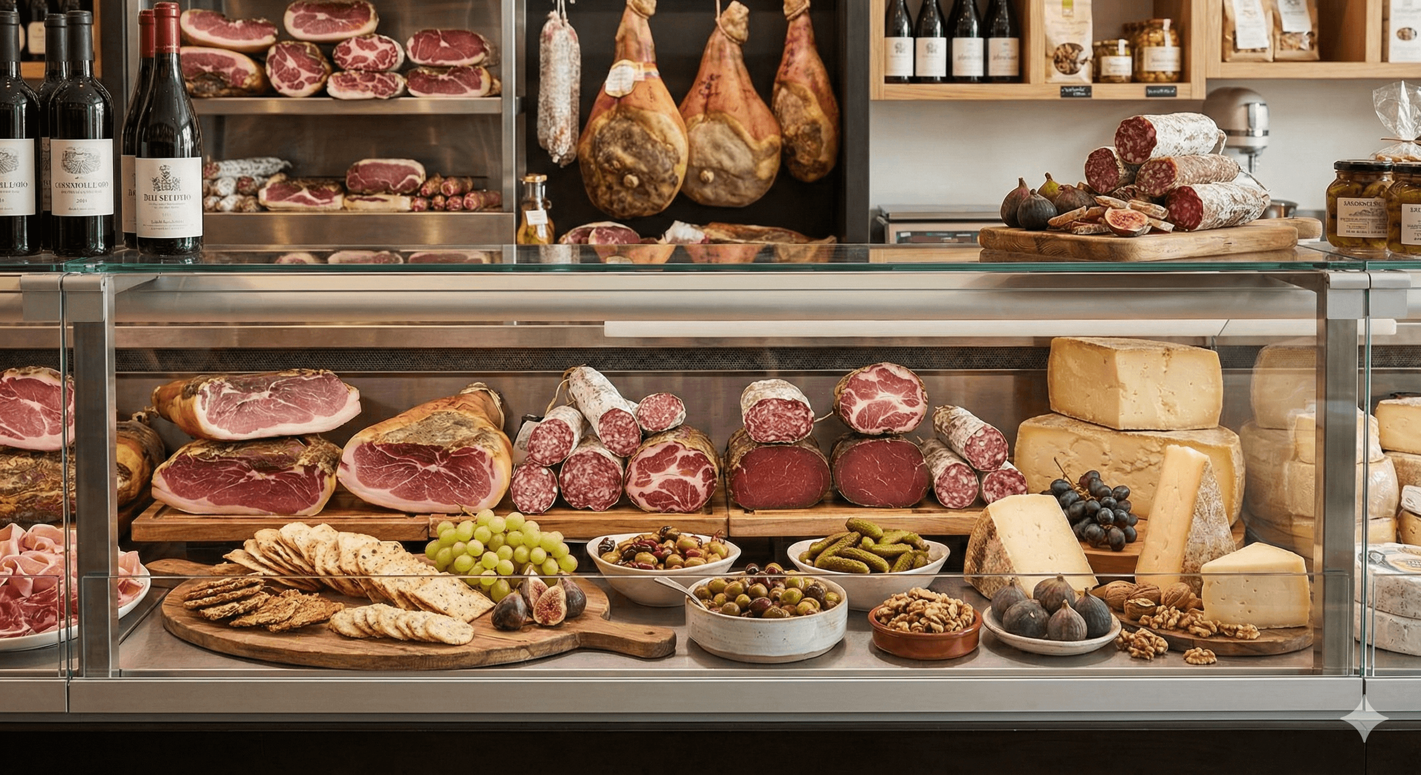 Čerstvé lahůdky, šunky, salámy a sýry