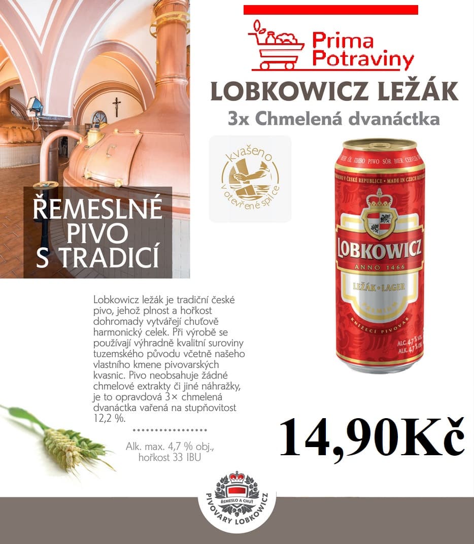 Lobkowicz ležák 12°  