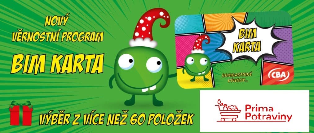 BIM KARTA – věrnostní program dostupný v Prima Potraviny Desná