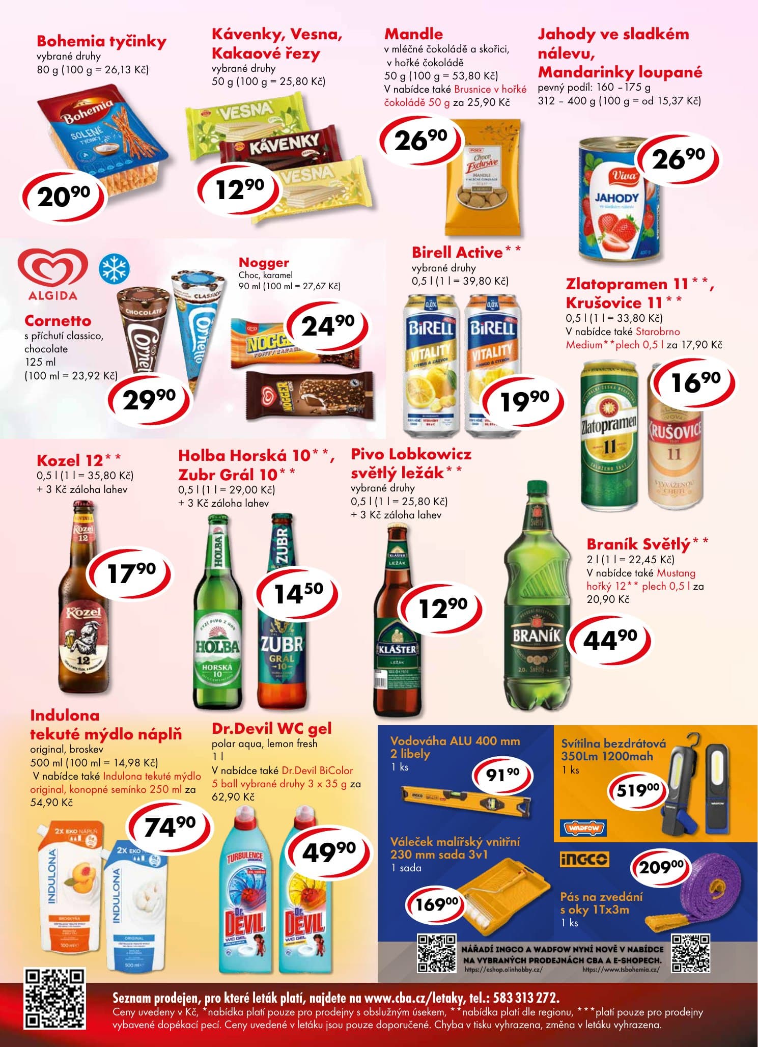 Akční leták Prima Potraviny Desná 7.–13. 10. 2026 – sladkosti, pivo, drogerie a nářadí